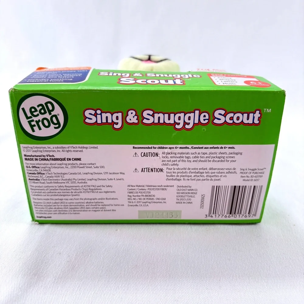 LeapFrog Sing & Snuggle Scout Interactive Educational Puppy Plush Toy New